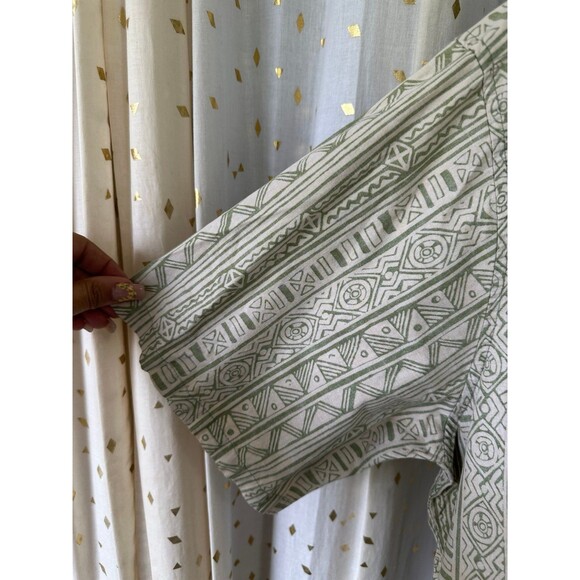 Ono & Company Men's 100% Cotton Hawaiian Tribal Geometric Reverse Print Shirt L - Picture 3 of 6